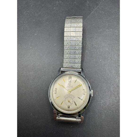 Vintage Ancre Goupilles Manual-wind Men’s Watch Silver Tone Antimagnetic 30mm main image 8